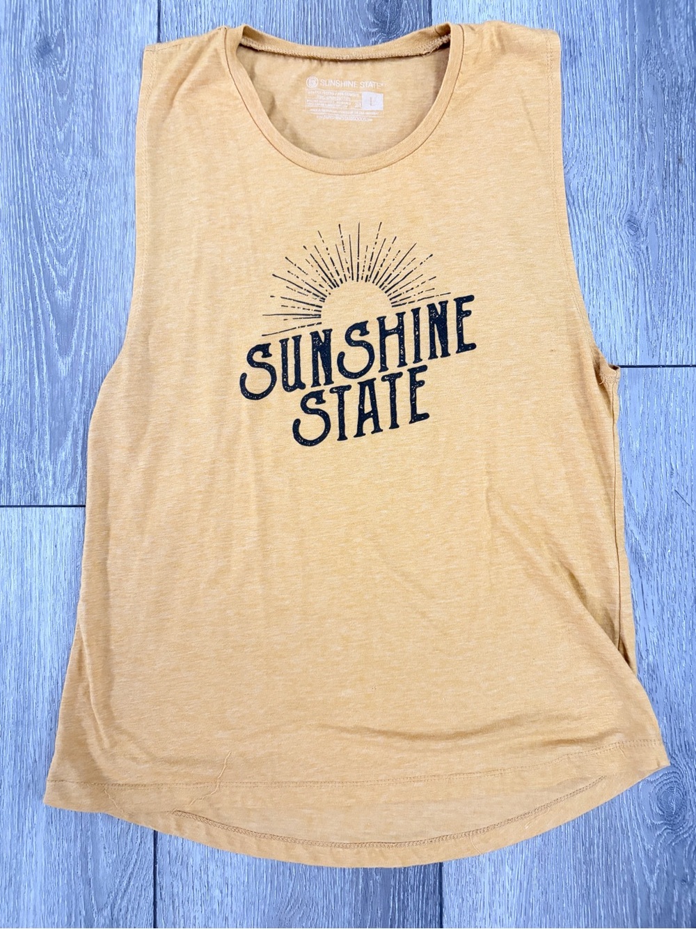 Sunshine State Graphic Tank Top - Mustard Yellow